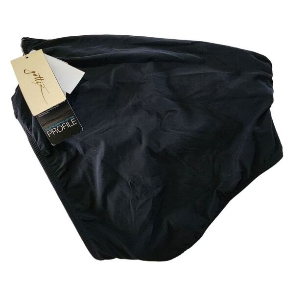 Profile by‎ Gottex Tutti Frutti Shirred Black Bikini Bottom Size 16 - Picture 6 of 8